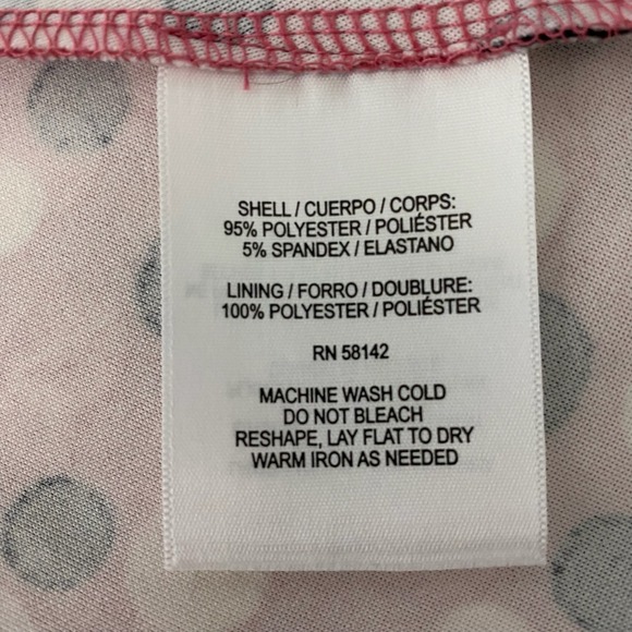 Midi Dress Womens 4 Pink Polka Dot Fit N Flare Retro Coquette Secretary Preppy - Picture 5 of 12